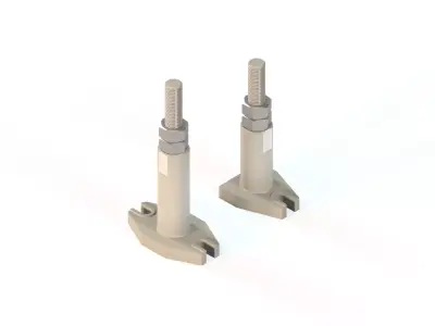 mounting bracket Low-poly 3D model