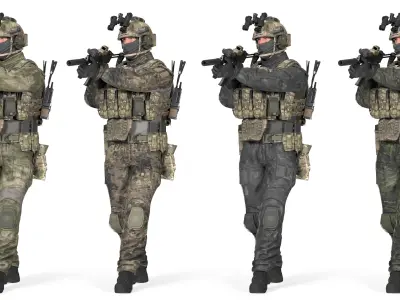 GAME READY RIGGED WESTERN SPECIAL OPERATIONS CHARACTER V1 Low-poly 3D model