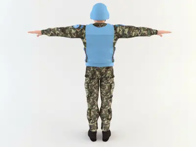 ONU Soldier  Low-poly 3D model