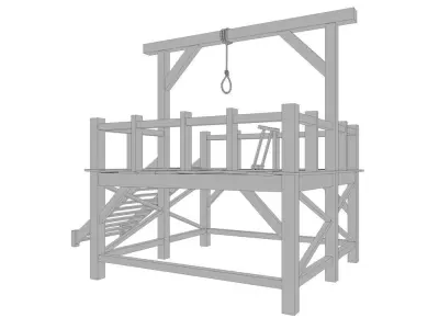 Gallows Low-poly 3D model