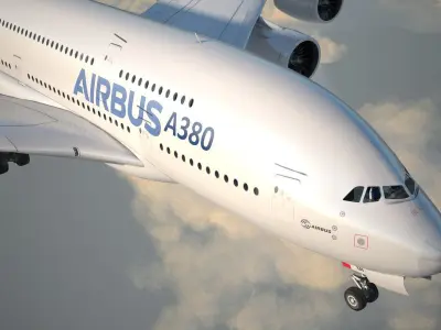 Airbus A380 with interior 3D model