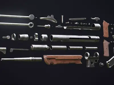 MP40 - German WW2 Submachine Gun Low-poly 3D model