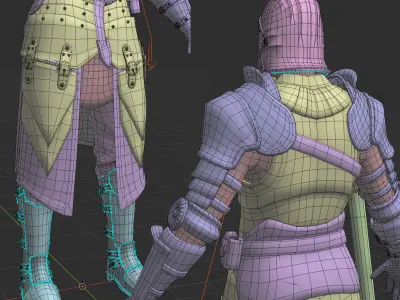 Knight Low-poly 3D model Low-poly 3D model