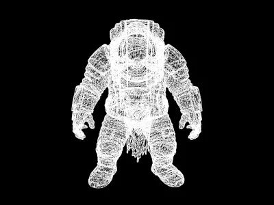 Low Poly Stylized Hazmat Zombie - PBR Low-poly 3D model