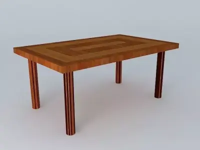 Table wooden dining Free 3D model purchase