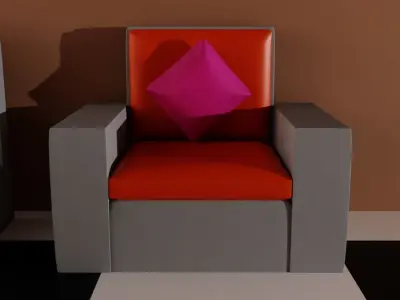 Two Sofas - Coffee Table  Free 3D model