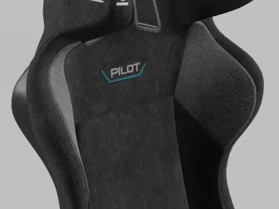 Racing Seat Sparco QTR PILOT Black 3D model