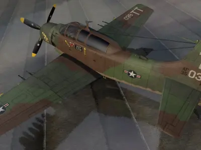 Douglas A-1E or AD-5 Skyraider 3D model