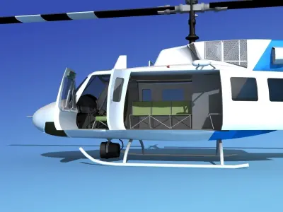 Bell 212 V07 Sheriffs Deptment 3D model