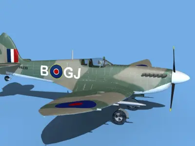 Supermarine Spitfire Mk VIIIb V02 3D model