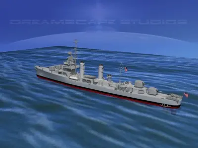 Gleaves Class Destroyer USS Nelson DD623 3D model