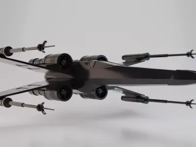 Star Wars X-Wing Starfighter Low-poly 3D model