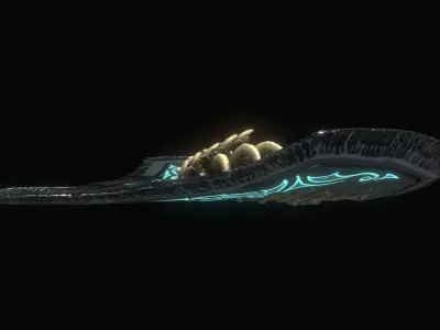 Skeleton Shield Low-poly 3D model