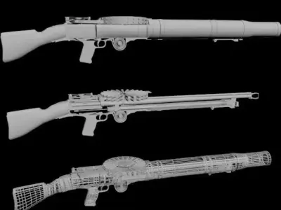 Lewis Gun 01 3D model