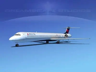 McDonnell Douglas MD-80 Delta 2 3D model