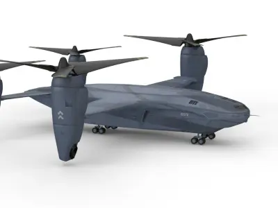 Sci-fi VTOL dropship aircraft 3D model