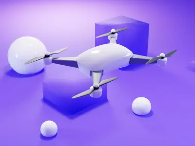 Drone Low-poly 3D model