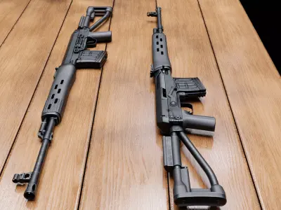 SVDS rifle Low-poly 3D model