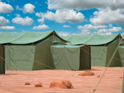 Military Temper Tent Green 3D model