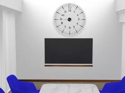 ACUSTIC PANEL CLOCK  Free 3D model