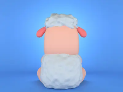 sheep 3d model cartoon 3D model