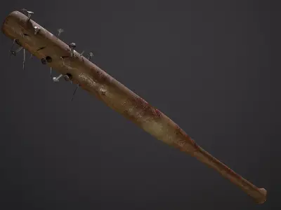 Nail Bat Low-poly 3D model purchase