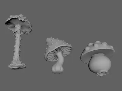 Mushrooms  3D model