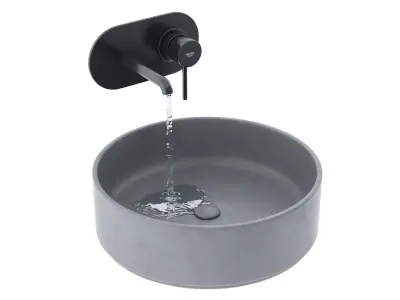 Washbasin and faucet 3D model