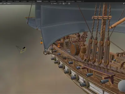 TradeShip Low-poly 3D model