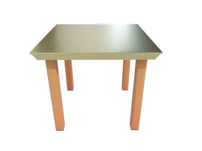Outdoor Table Low-poly 3D model 8