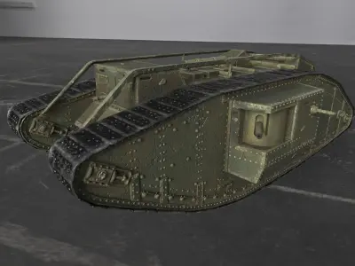 WW1 British Mark4 Tank 3D model