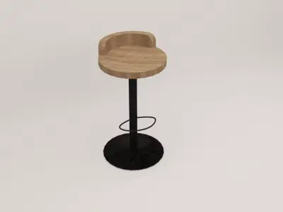 Bar Stool Free 3D model 5