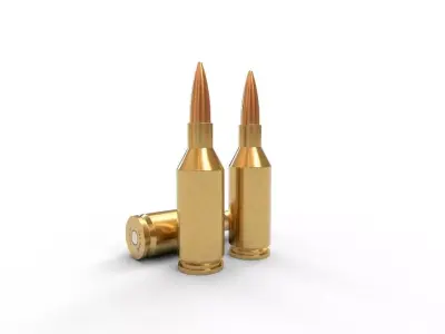 243 Winchester SSM Ammo Low-poly 3D model