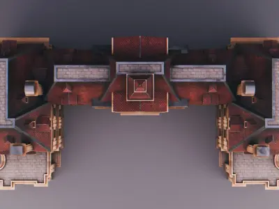 Chateau de Maisons-Laffitte Low-poly 3D model