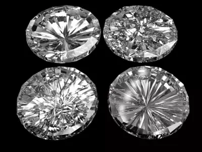 Diamonds diamond Free low-poly 3D model