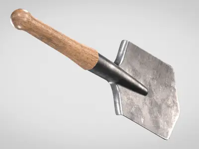 Field Shovel Low-poly 3D model