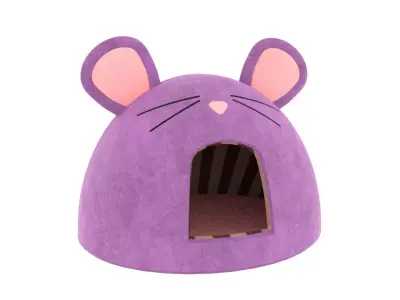 Mouse Meow Hut Cat Hut Cat Tent Pink 3D model