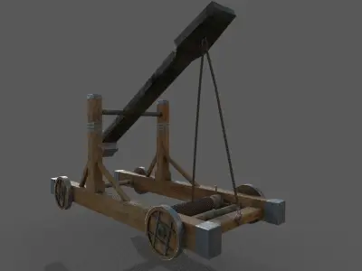 Catapult 3D model Low-poly 3D model