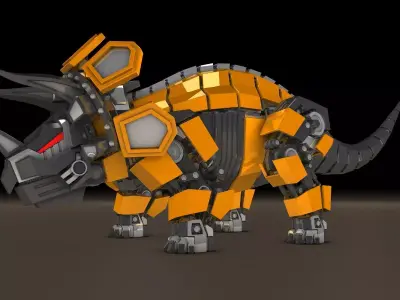 Robot Triceratops 3D model