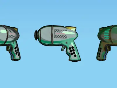 Pew Pew Gun Low-poly 3D model