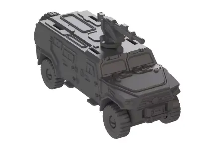 Lego Military Truck Low-poly 3D model