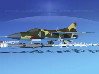 Mig 23 Flogger B V12 East Germany 3D model