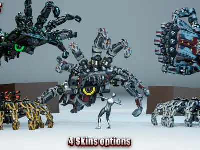 Sci-Fi Hand Walker Low-poly 3D model