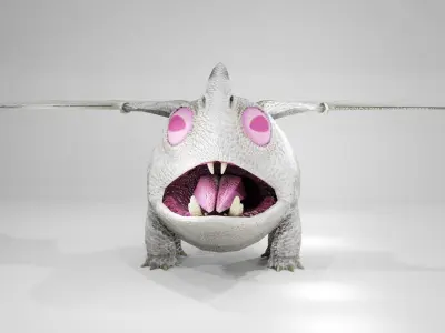 HTTYD Dragon Hobgobbler 3d Model Rigged and Fully Detailed Free Free 3D model