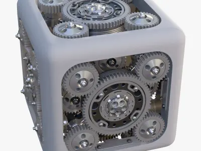 Mechanical Gear Cube M1 3D model