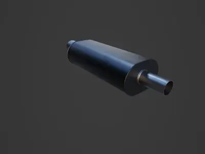 Car Sport Exhaust 4 Low-poly 3D model