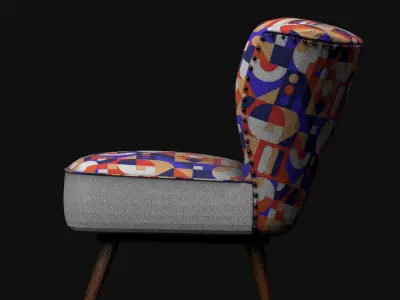 Accent chair Free low-poly 3D model