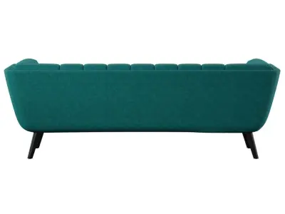 SOFA001 teal sofa with legs Free 3D print model