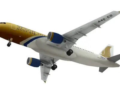 Lowpoly Airbus A320 Game Model Low-poly 3D model