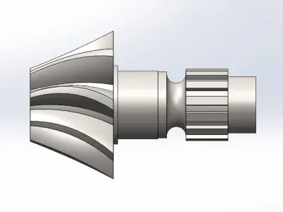 Helical Bevel Gear Model 3D model